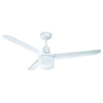 SPARKY 48'' 3 Blade White Aluminum Ceiling Fan with Light - SPARKY48WHL