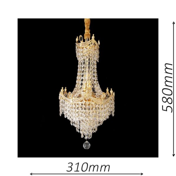 Bristol 310 Gold Chandelier - CRPBRI05310GD