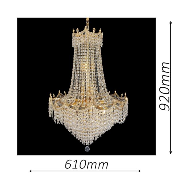 Bristol 610 Gold Chandelier - CRPBRI14610GD