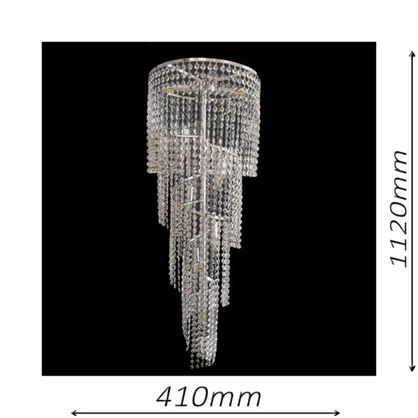 Spiral 410 Chrome Chandelier - CRPSPI10410CH