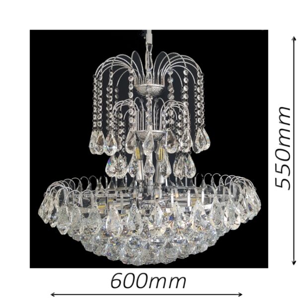 Surrey 600 Chrome Chandelier - CRPSUR10600CH