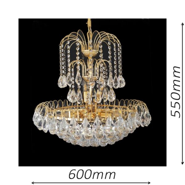 Surrey 600 Gold Chandelier - CRPSUR10600GD