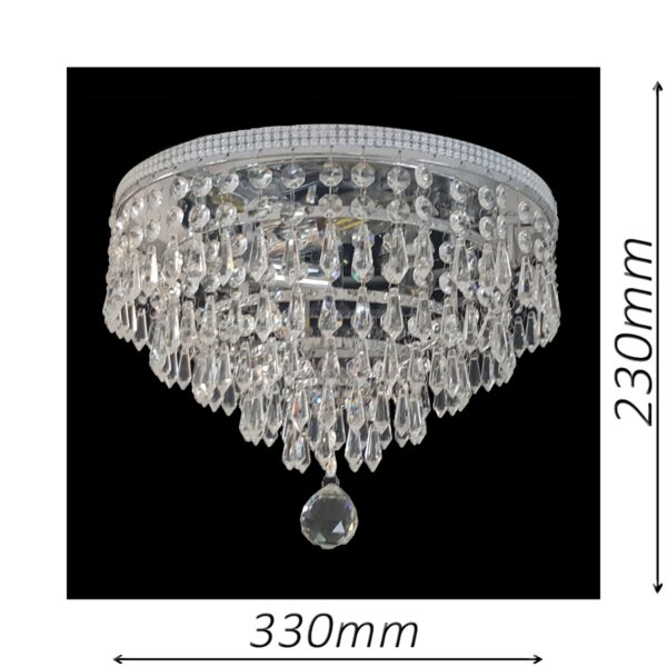 Waterfall 330 Chrome Ceiling Light - CTCWAT03330CH