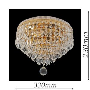 Waterfall 330 Gold Ceiling Light - CTCWAT03330GD