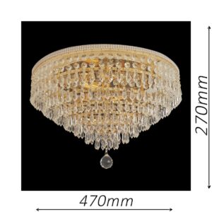 Waterfall 470 Gold Ceiling Light - CTCWAT05470GD