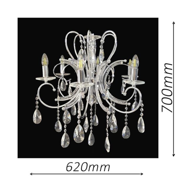 Buckingham 620 Chrome Chandelier - CRPBUC06620CH