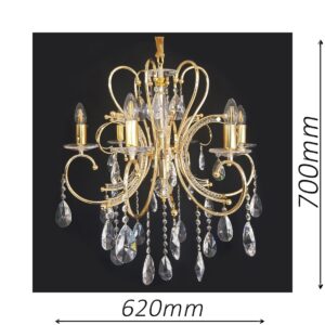 Buckingham 620 Gold Chandelier - CRPBUC06620GD