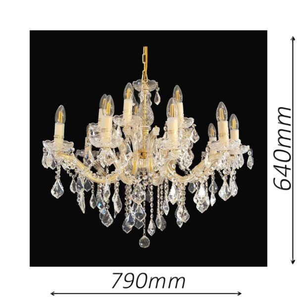 Buckingham 790 Gold Chandelier - CRPBUC15790GD