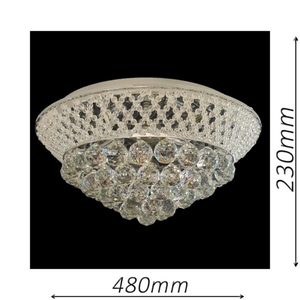 Cumbria 480 Chrome Ceiling Light - CTCCUMB04480CH