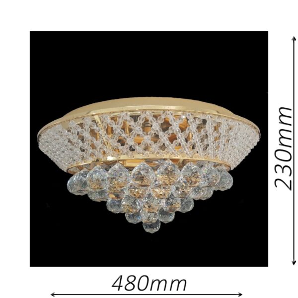 Cumbria 480 Gold Ceiling Light - CTCCUMB04480GD