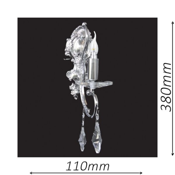 Buckingham 110 Chrome Wall Light - CRWBUC01110CH