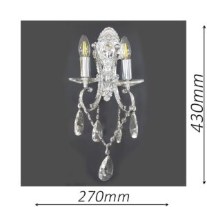 Buckingham 270 Chrome Wall Light - CRWBUC02270CH