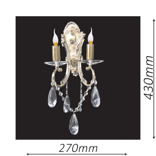 Buckingham 270 Gold Wall Light - CRWBUC02270GD