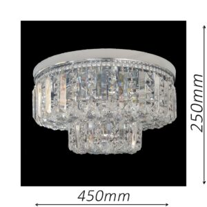 Kent 450 Chrome Ceiling Light - CTCKEN06450CH