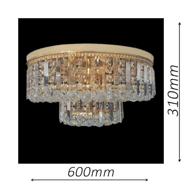 Kent 650 Gold Ceiling Light - CTCKEN11650GD