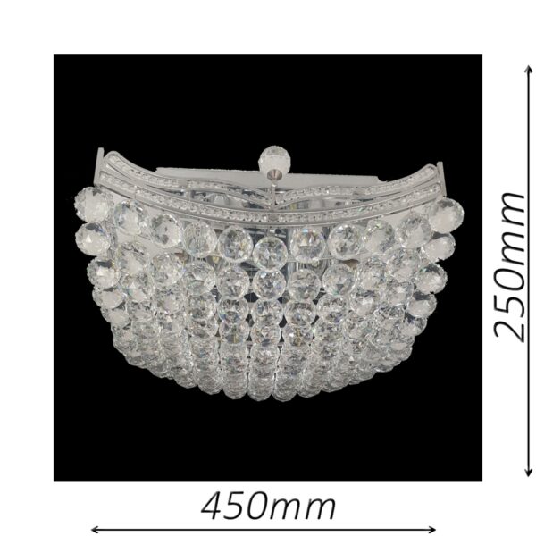Mersey 450 Chrome Ceiling Light - CTCMER10450CH