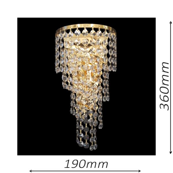 Spiral Large Gold Wall Light - CRWSPI02190GD