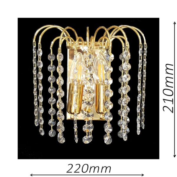 Waterfall Gold Wall Light - CRWWAT02220GD