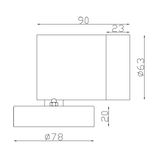 304 Stainless Steel Exterior Up and Down Dimensions - EXTUpDwn304