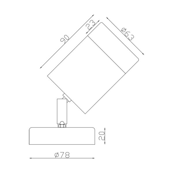 304 Stainless Steel Exterior Single Adjustable Dimensions - EXTSA304