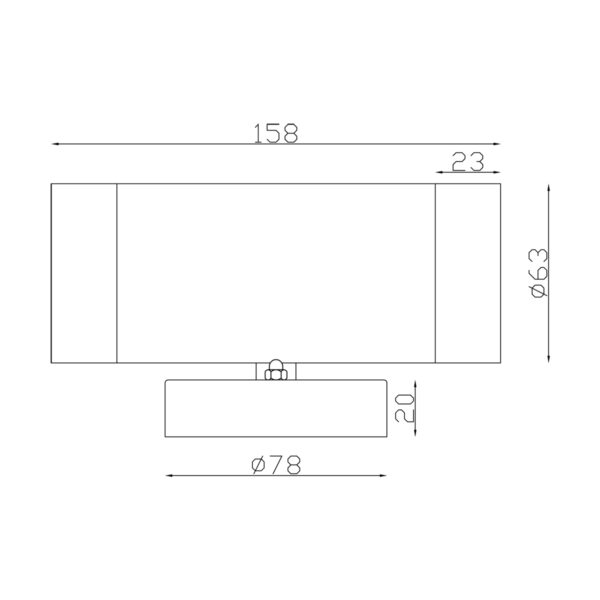 304 Stainless Steel Exterior Up and Down Dimensions - EXTUpDwn304