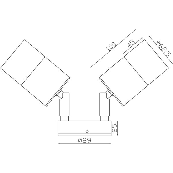 Aluminium Black Exterior Double Adjustable Dimesions - EXTDABLK