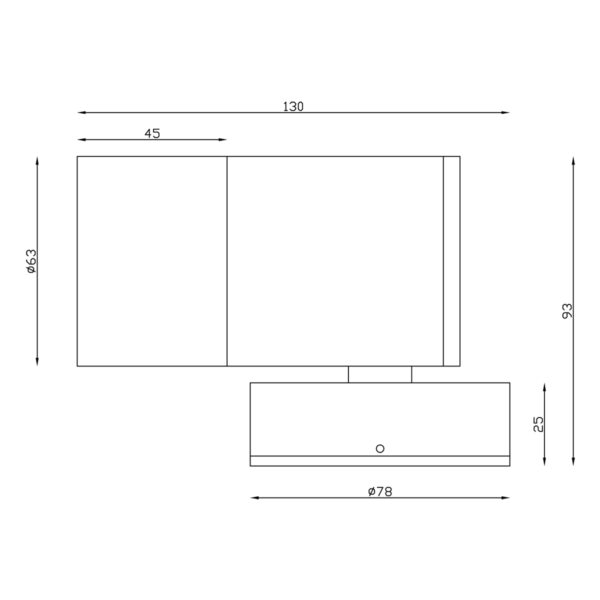 Anodized Aluminium Exterior Fixed Down Dimensions - EXTFDAA