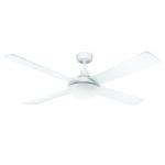 Genesis 52'' White Ceiling Fan 2xE27 Light - GEN52WL