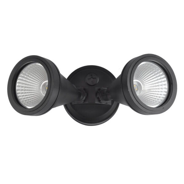 LED Double Black Exterior Spot Light - ledsptdblbl