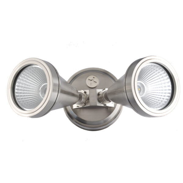 LED Double Brushed Chrome Exterior Spot Light - ledsptdblbch