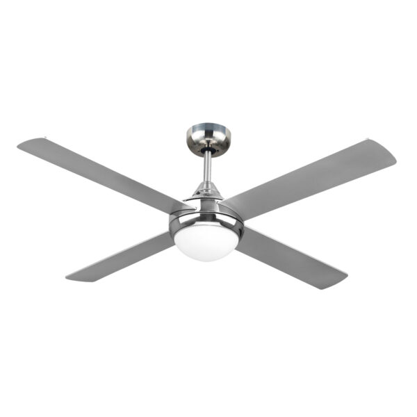 Revolve 48'' Ceiling Fan Brushed Chrome 2xE27 Light - REV48BL