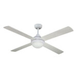 Revolve 48'' Ceiling Fan White 2xE27 Light - REV48WL