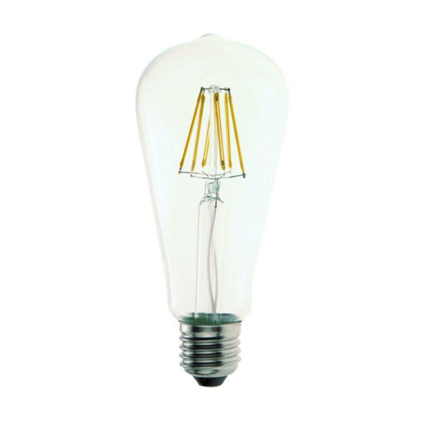 ST64 E27 6W LED Globe Clear - LEDST646WE27FR - PW - CW - WW