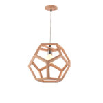 Cage 400 Wooden Pendant Light - P1229CAGE40WDN