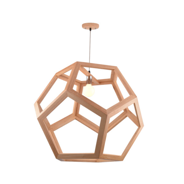 Cage 750 Wooden Pendant Light - P1231CAGE75WDN