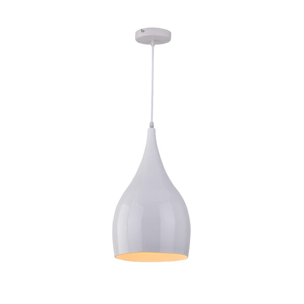 Zish 260 White 1 Light Pendant - P1219ZIS26WHT