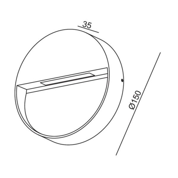 Calam Round LED Integrated External Light White