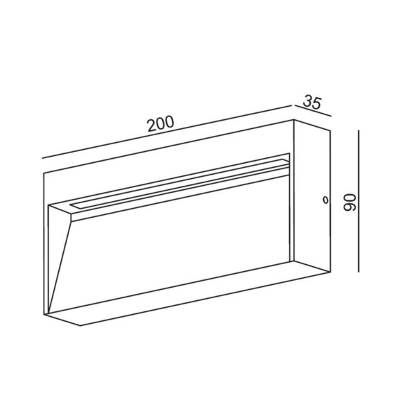 Calam Rectangle LED Integrated External Light