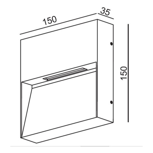 Calam Square LED Integrated External Light