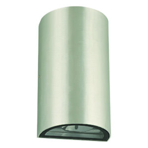 Zimbo Round LED Integrated External Light Brushed Chrome